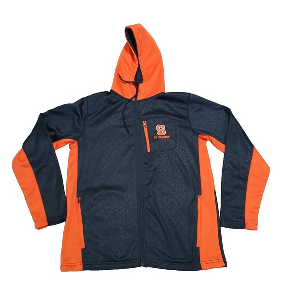 Syracuse Sweatshirt Men's Size M Hoodie Blue Orange NCAA Full Zip Colosseum - Picture 1 of 7